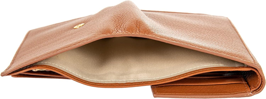 Bric's Marmolada Horizontales Damen-Portemonnaie aus Leder mit RFID-Schutz, Geldscheinfach, 12 Karte