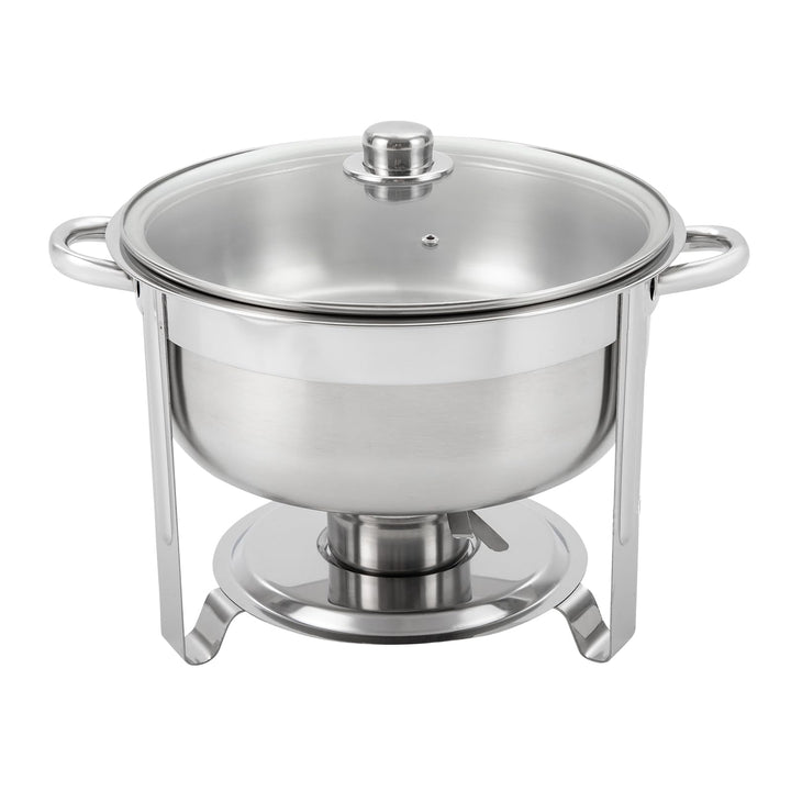8.5L Chafing Dish Rund, 42cm Edelstahl Warmhaltebehälter, Speisewärmer, Deckel Kann Aufgehängt Werde