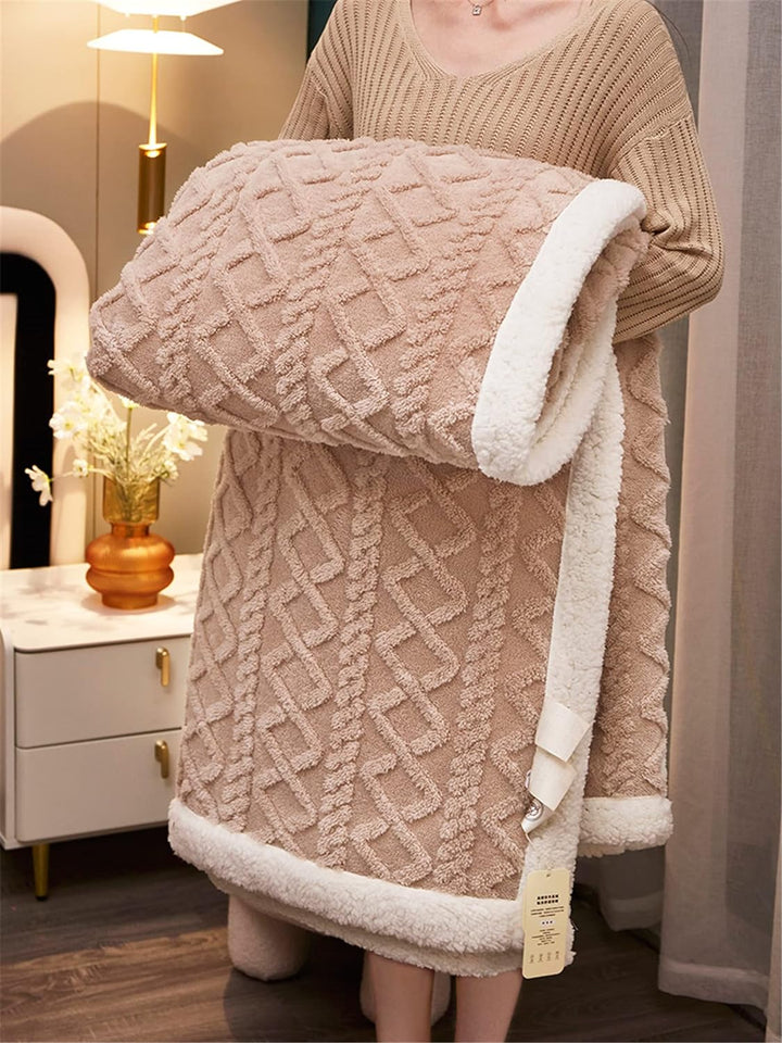 Hayisugal Flauschige Sherpa Kuscheldecke - hochwertige Schafdecke, super weiche Fleecedecke als Sofa