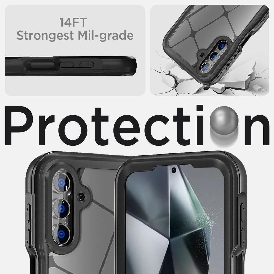 Miimall IP68 Wasserdicht Schutzhülle Kompatibel mit Samsung Galaxy A15 Hülle, PC+TPU A15 5G 4G Full