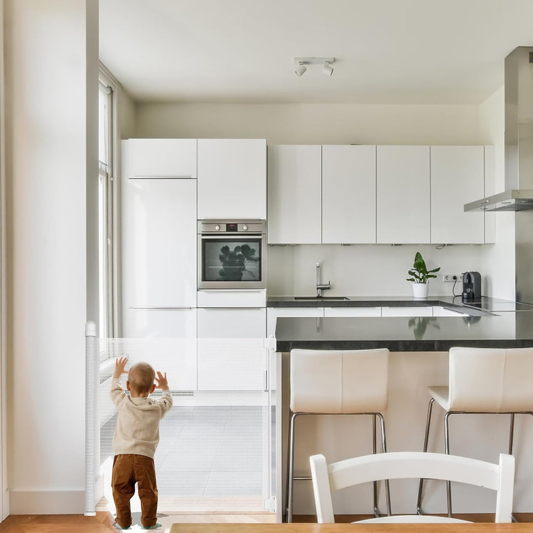 Treppenschutzgitter Ausziehbar Türschutzgitter 0-180cm für Babys & Haustiere, Treppengitter Absperrg