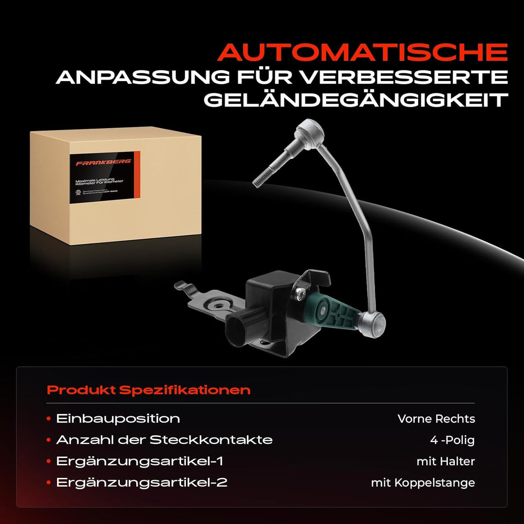 Niveausensor Luftfederung Vorne Rechts für A6 Avant Allroad 4F2, C6 4F5, C6 4FH, C6 2.0L 2.4L 2.7L 2