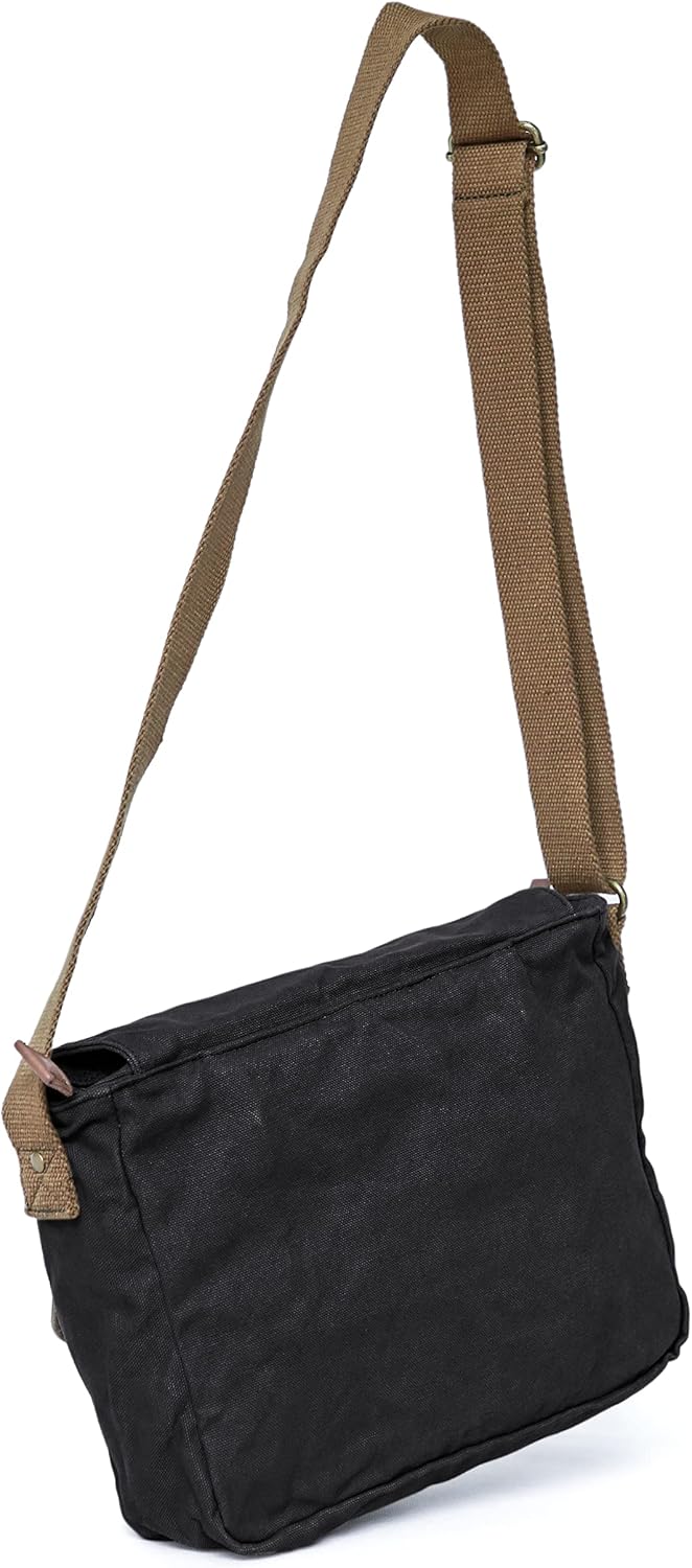 Gootium Umhängetasche aus Segeltuch – Messenger Bag Canvas Vintage für Damen und Herren Charcoal, Ch