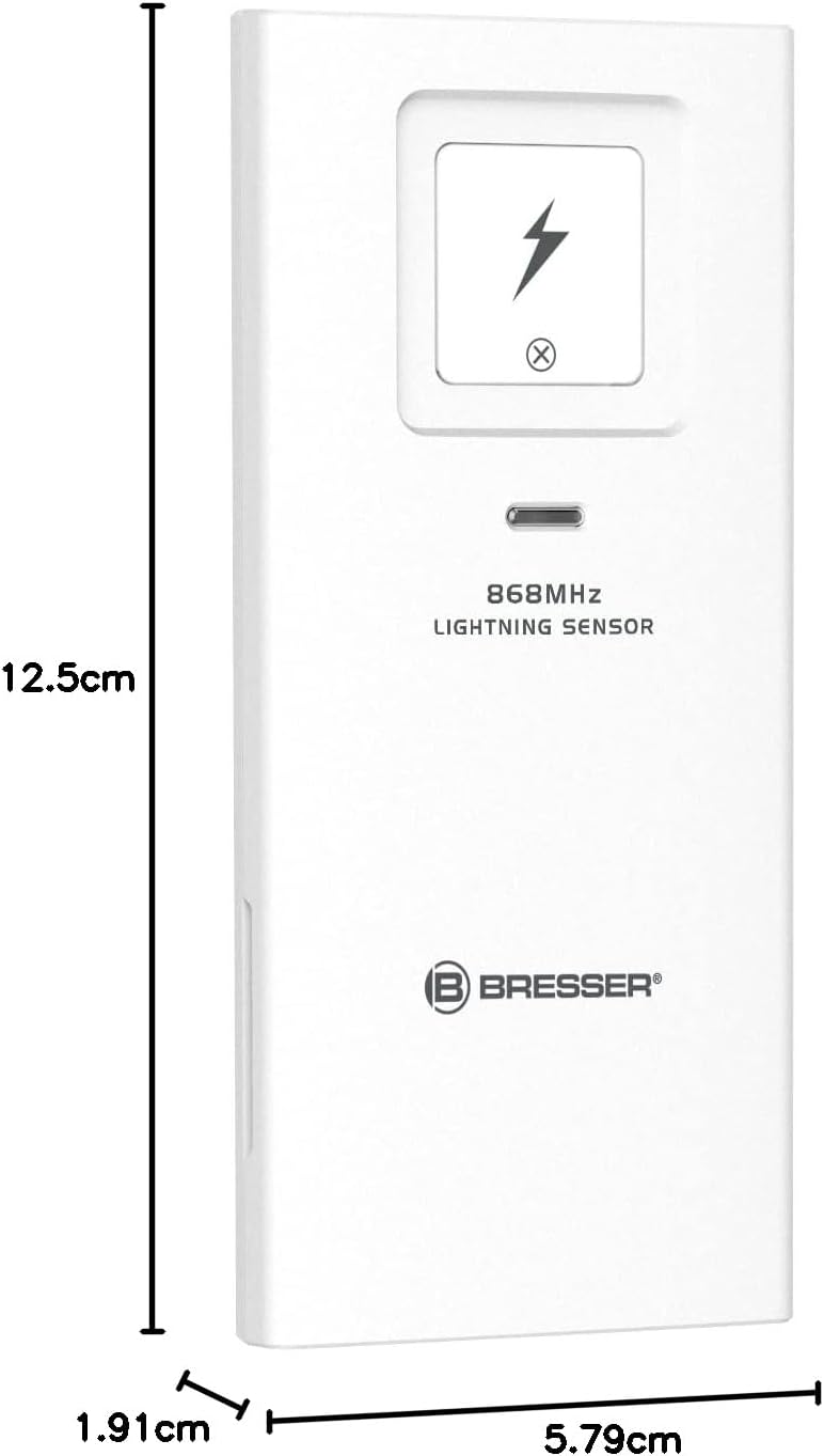 Bresser Blitzsensor als zusätzlicher Aussensensor für Wetter-Center 7003210, 7003220, 7003230, Funkf