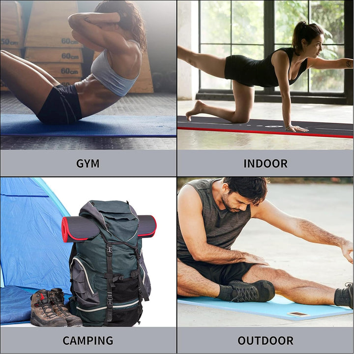 PROIRON Gymnastikmatte, Turnmatte für Zuhause mit Tragegurt Trainingsmatte Rutschfest, Yoga Matte Di