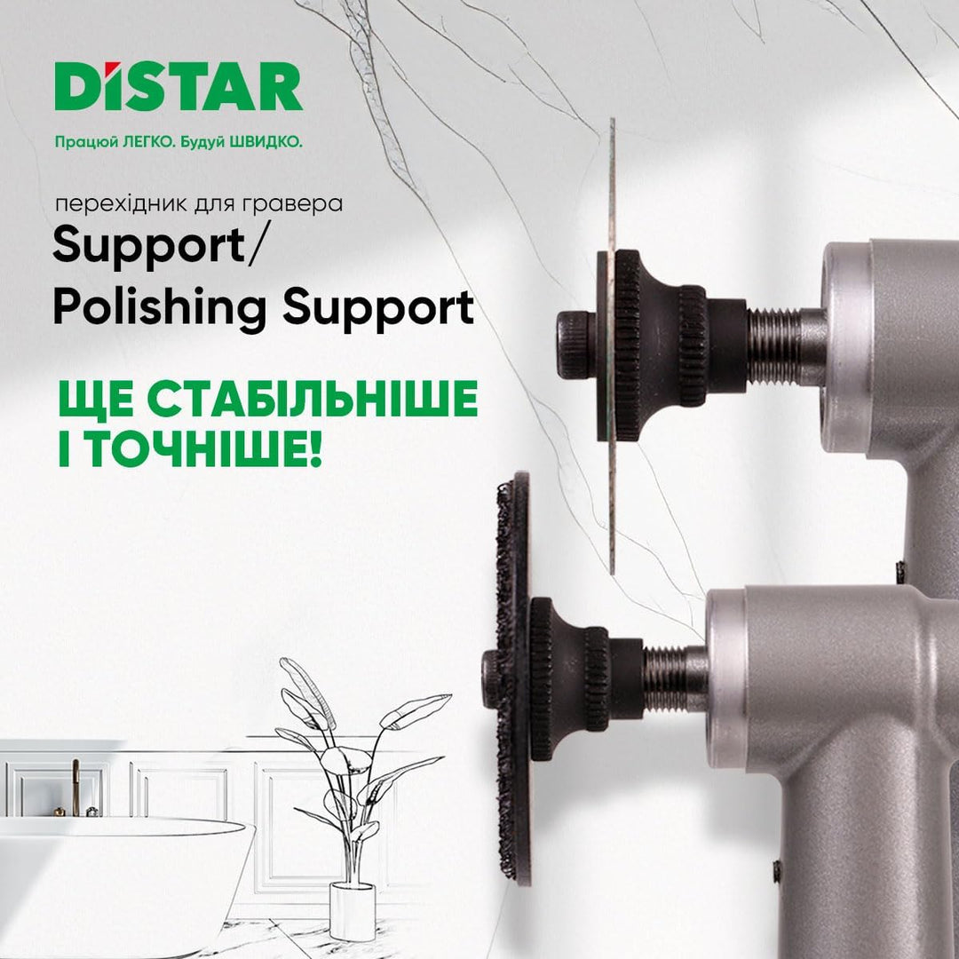 DISTAR Support Adapter-Set für Gravieradapter& Mini-Schleifer | Universal Aufnahme-Flansch für Diama