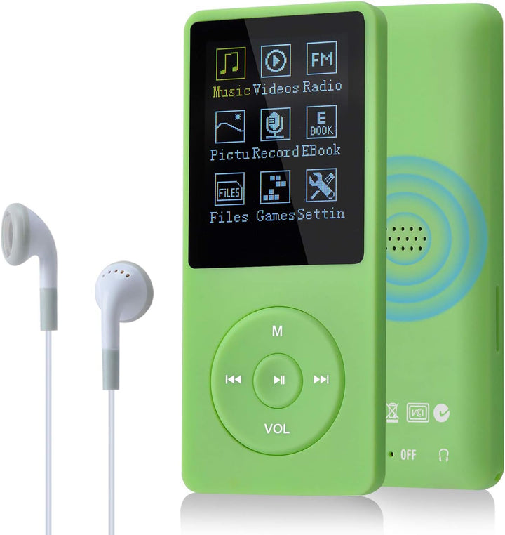 COVVY 8GB Tragbare MP3 Musik Player, Support bis zu 64GB SD Speicherkarte, Lossless Sound HiFi MP3 P