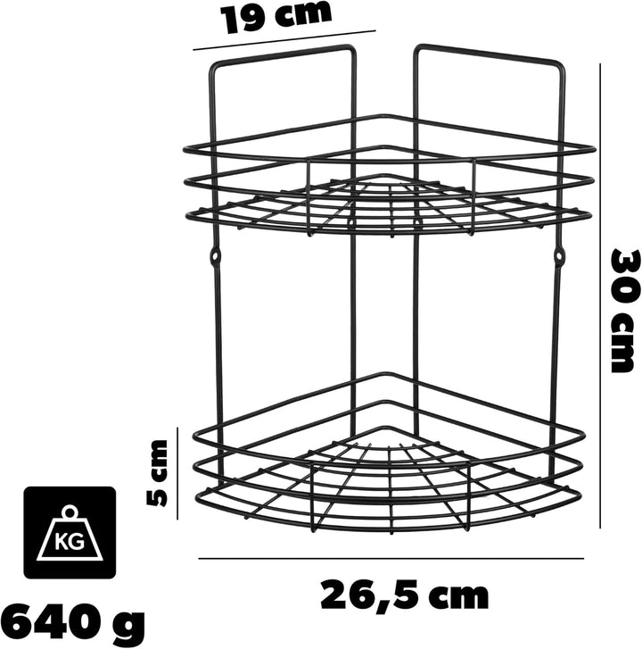 KADAX Duschablage Ecke, Badezimmer Organizer, Eckregal, Badregal, Duschregal, Duschgel und Shampoo H