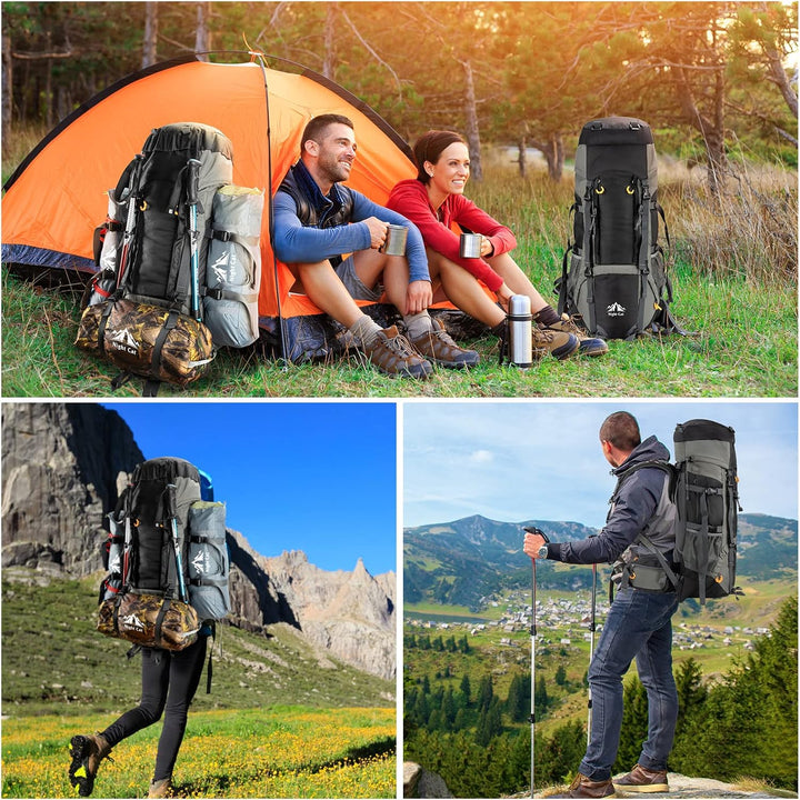 Night Cat Wanderrucksack 70L 90L Rucksack: Trekkingrucksack Reiserucksack Herren Damen Atmungsaktiv