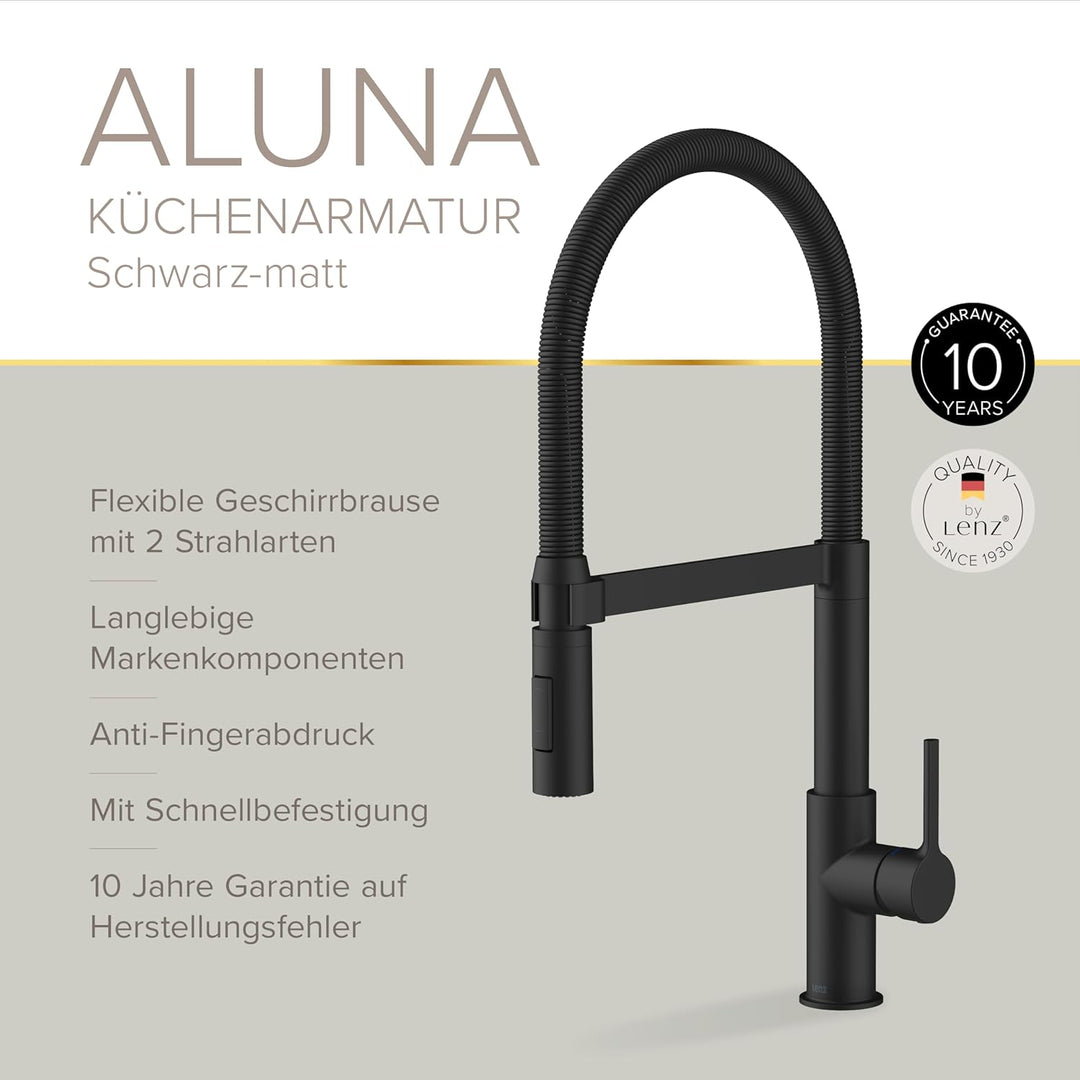 LENZ 46070551 ALUNA Spültischarmatur, schwarz