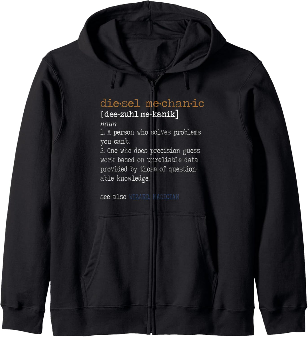 Diesel Mechanic Definition Lustiges Vintage Design Kapuzenjacke