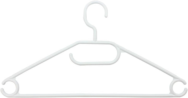 com-four® 50x Kleiderbügel weiss mit drehbarem Haken - Garderobenbügel für Anzug und Kostüm mit Ruts