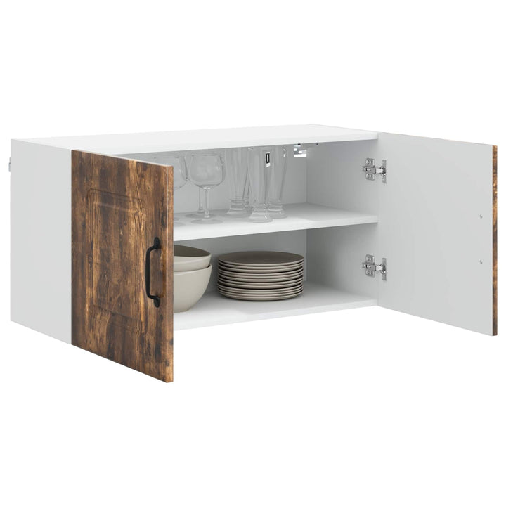 vidaXL Geschirrspülerfront Kalmar Geräucherte Eiche 80 x 31 x 40 cm, Eleganter moderner Küchenregal,