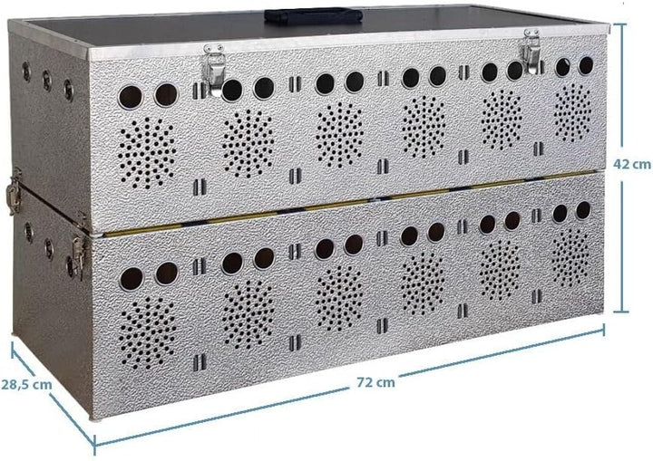 Aluminium Transportkorb 12 Abteilungen (2x6)