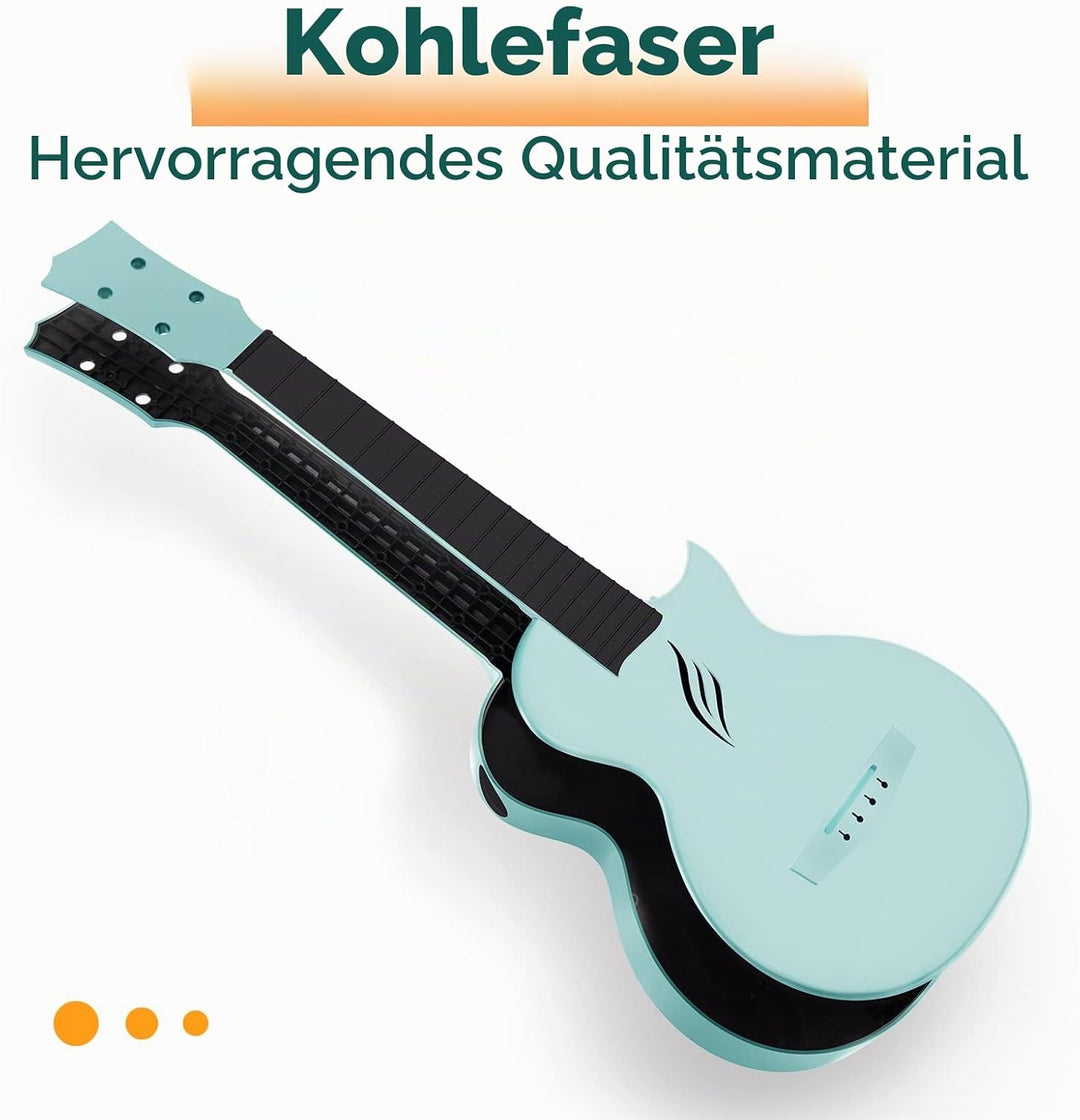 Enya Konzert Ukulele Nova U 23 Zoll Kohlefaser Anfänger Ukulelen Set mit Tasche Saiten Gurt Capo Was