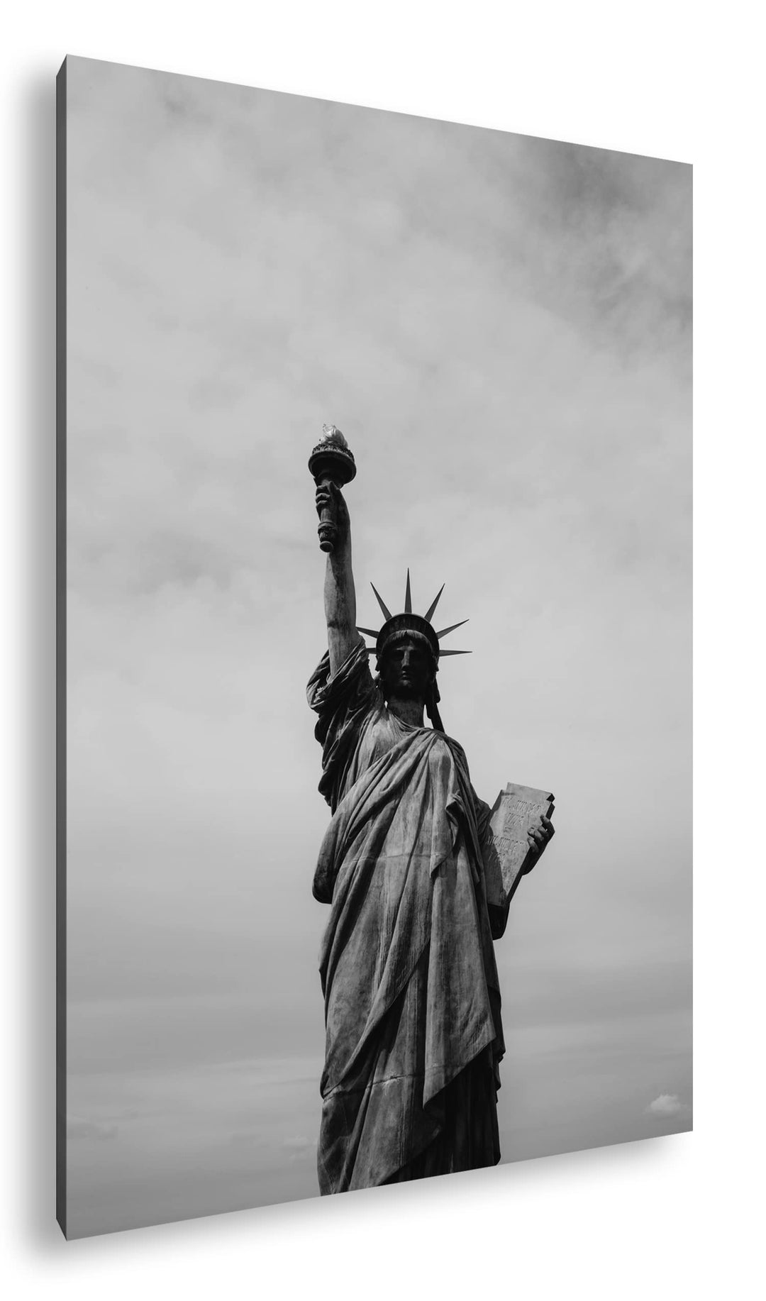 Symbol der Freiheit Effekt: Schwarz&Weiss, Format: 80x60 als Leinwandbild, Motiv fertig gerahmt auf