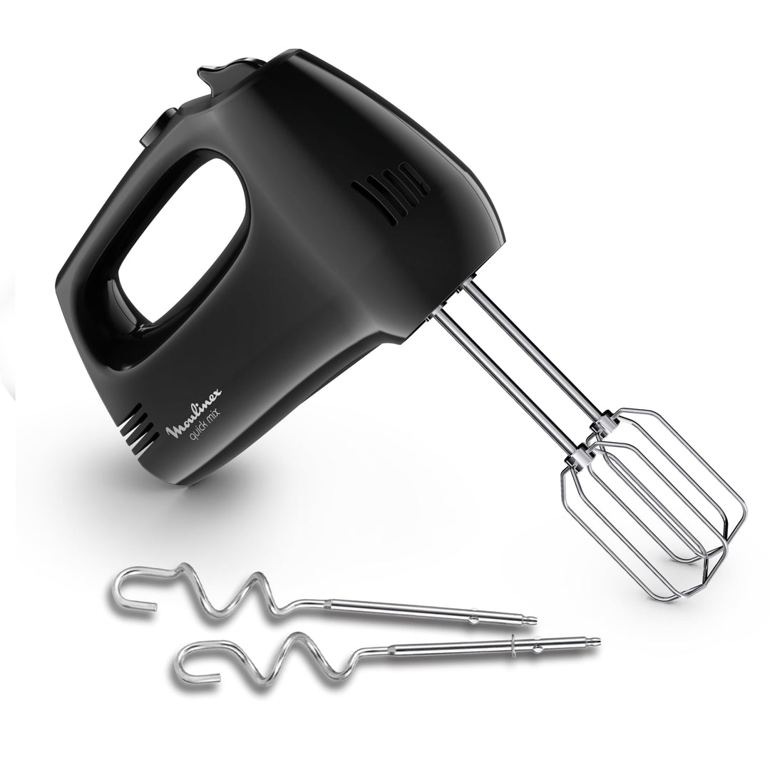 Moulinex Quickmix HM3108 - Handmixer mit 300 W, 5 Geschwindigkeiten, zwei Zubehörteile zum Kneten od