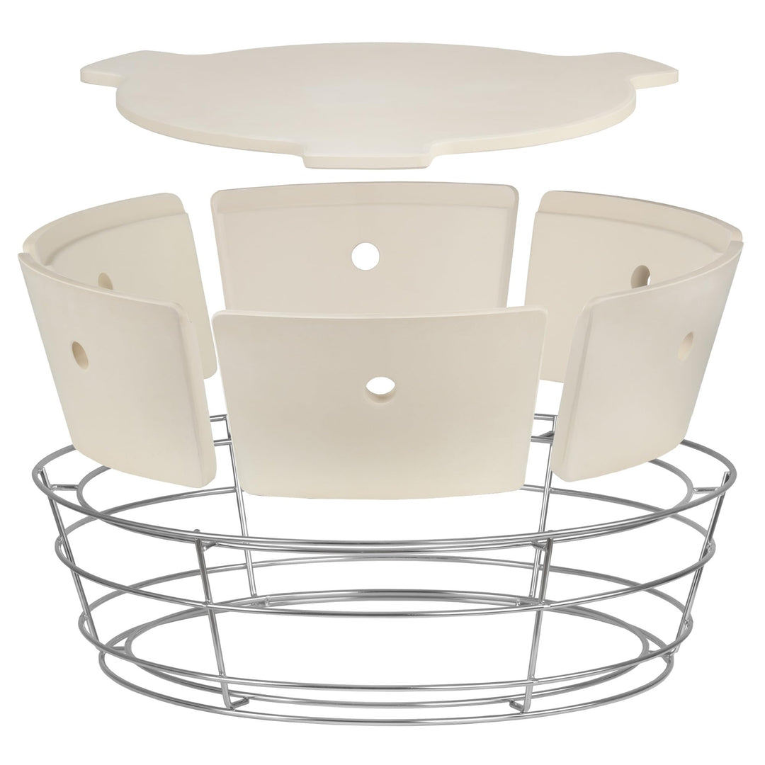 BBQ-Toro Universal Flexibles Kochsystem für Kugelgrill | Räucherbox Kit für Ø 57 cm Kugelgrill, Edel