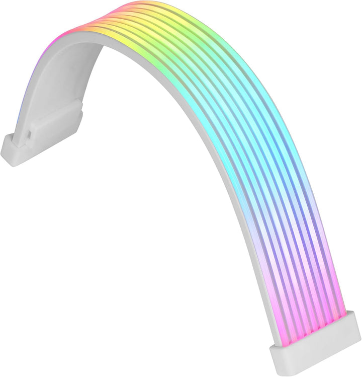 Mars Gaming MCA-16X, ARGB Sleeve für 16PIN (8+8) PCIe Stromkabel für Grafikkarte, Ultrahelle LEDs, S