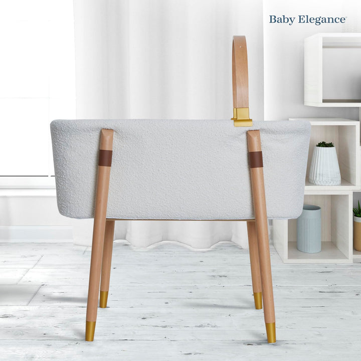 Baby Elegance Vola Stubenwagen Weiches Boucle-Babybett mit atmungsaktiver Matratze &amp; Spielzeugstange