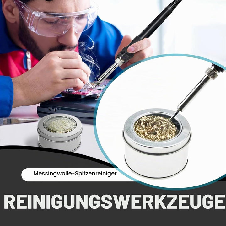 2 in 1 Heissluft Lötstation, 700W Lötstation mit 5 zusätzlichen Lötspitzen und 3 Heissluftdüsen, Hei