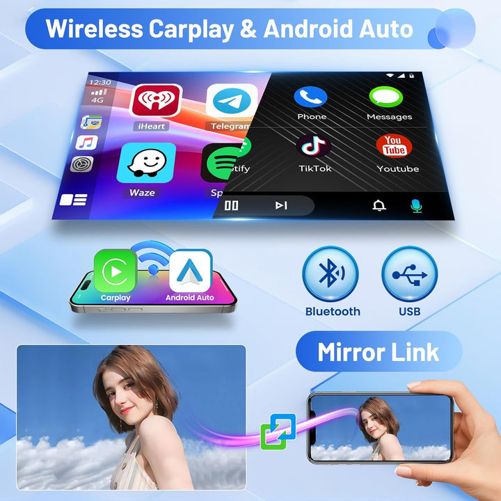 Inefala Android 15 Autoradio für Toyota Yaris/Vizi 2005-2011 4+64G mit Wireless CarPlay Android Auto
