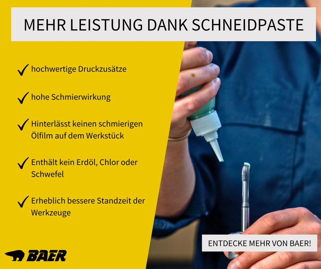 BAER Spiralbohrer Set HSSE inklusive Bohrpaste (0,1mm steigend) 1-6 mm - Spiralbohrersatz aus hochle