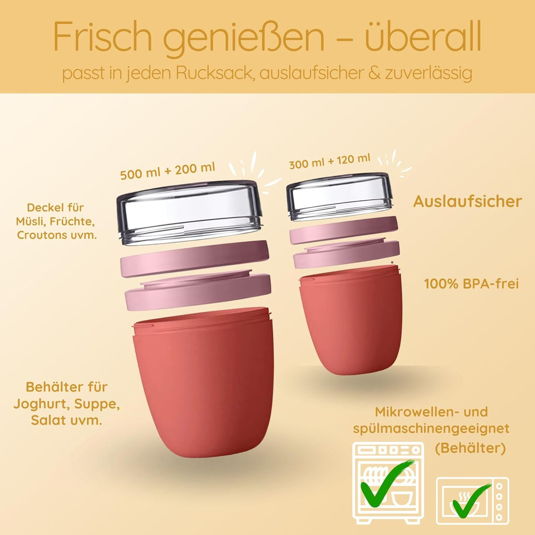 Bärenfreunde Mepal Müslibecher personalisiert, Pot Joghurtbecher, to go Becher, Geeignet für Tiefküh
