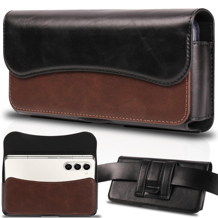 Handy Gürteltasche Premium Leder Tasche mit Gürtelclip Handytasche für iPhone 15 Pro Max 14 Pro Max