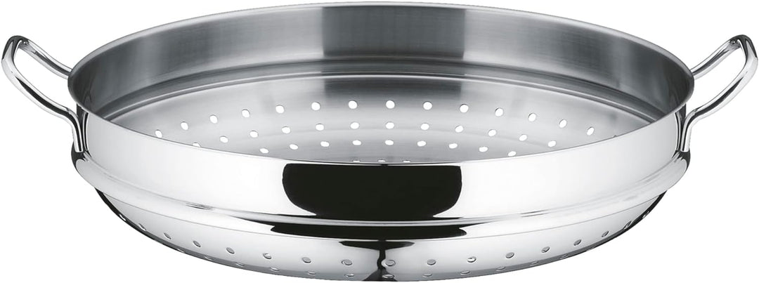 WMF Macao Wok Induktion 4-teilig, Wok-Pfanne 36 cm mit Glasdeckel, Ablagegitter, Dämpfereinsatz, Cro