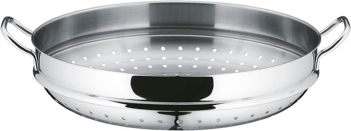 WMF Macao Wok Induktion 4-teilig, Wok-Pfanne 36 cm mit Glasdeckel, Ablagegitter, Dämpfereinsatz, Cro