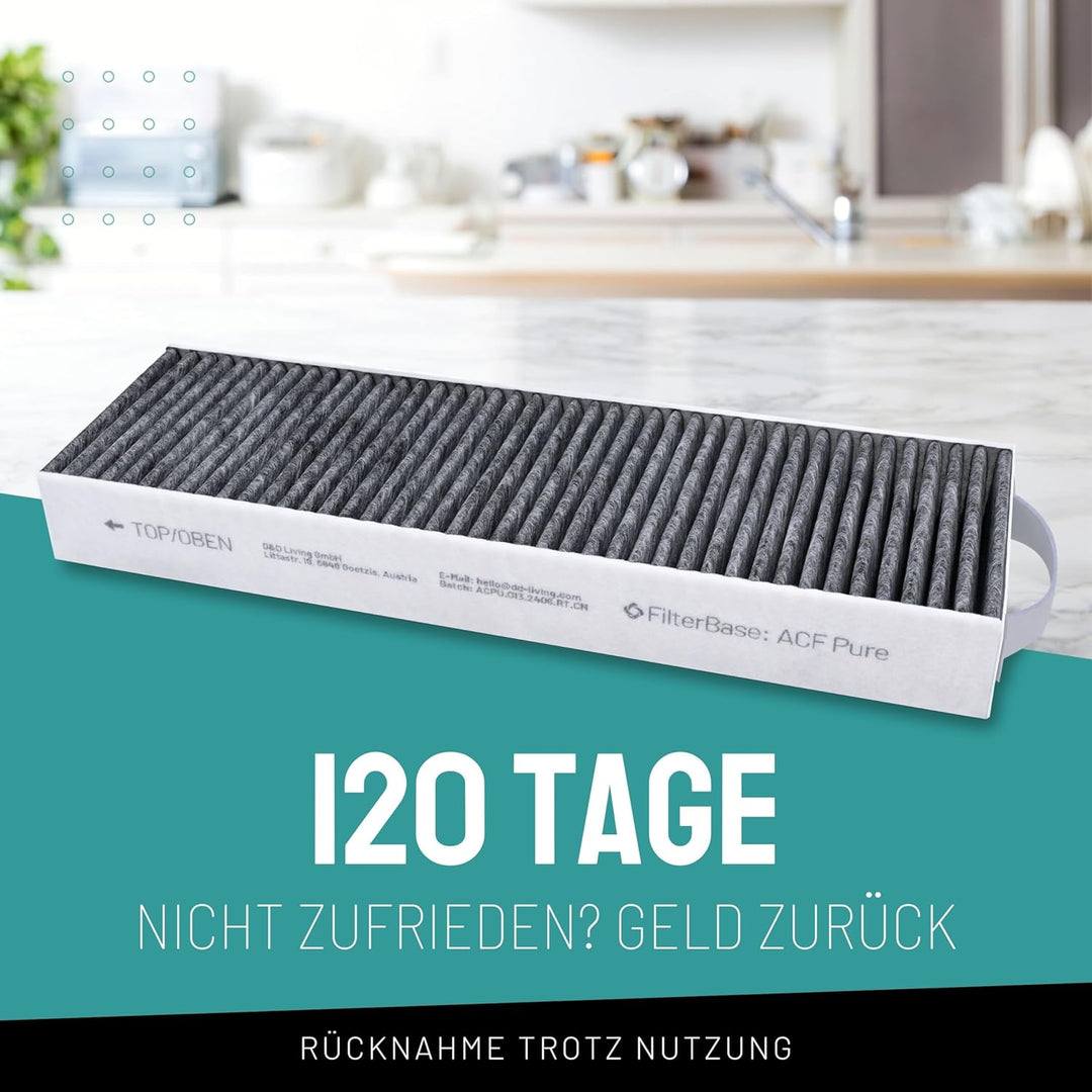 D&D Living® Aktivkohlefilter passend für Bora Pure Filter PUAKF | Hochwertiger Kohlefilter für Ihr P