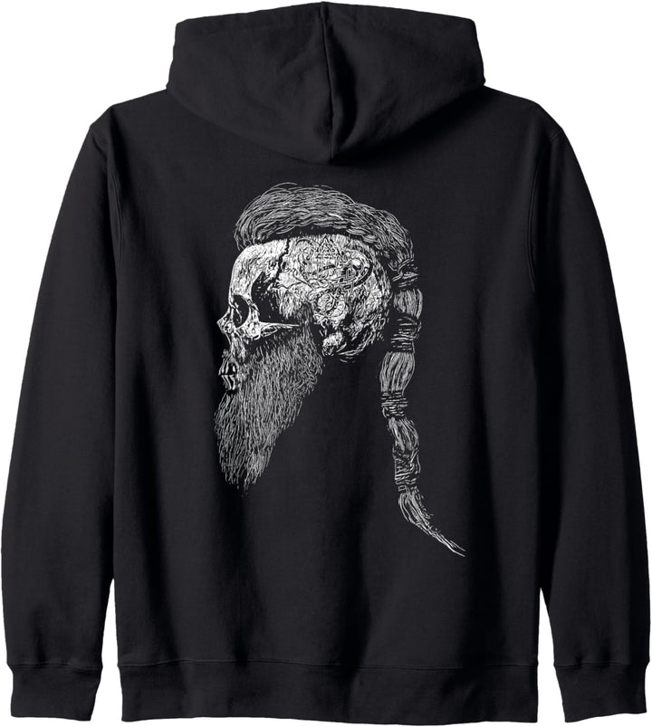 Viking Skull Beard Lodbrok Beard Lothbrok Kapuzenjacke