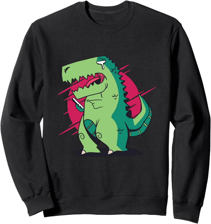 T-Rex kann kein Handy benutzen l Lustiges Dinosaurier Sweatshirt