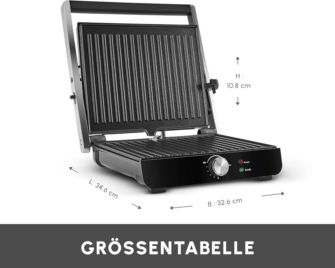 Karaca Toastmaster Inox Toaster Sandwichtoaster und Electric Grill, Schwarz, Tost Makinesi, Vielseit