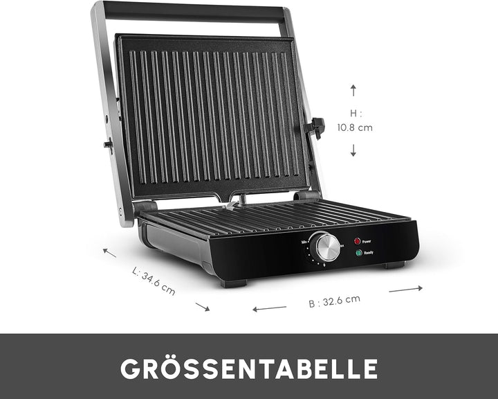 Karaca Toastmaster Inox Toaster Sandwichtoaster und Electric Grill, Schwarz, Tost Makinesi, Vielseit