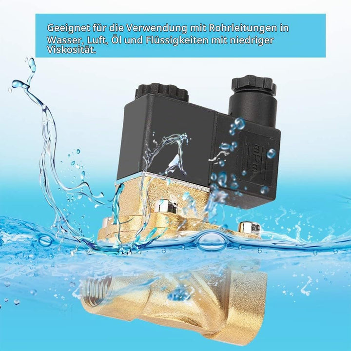 G 1/2" Magnetventil Stromlos geschlossen, Magnetventil DC 24 V Zwei Port Vorgesteuerte Luft Öl Wasse
