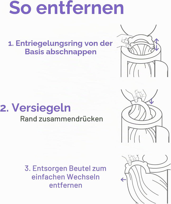 Munchkin UV Snap, Seal &amp; Toss Windeleimer Nachfüllbeutel für 600 Windeln, 20 Stück