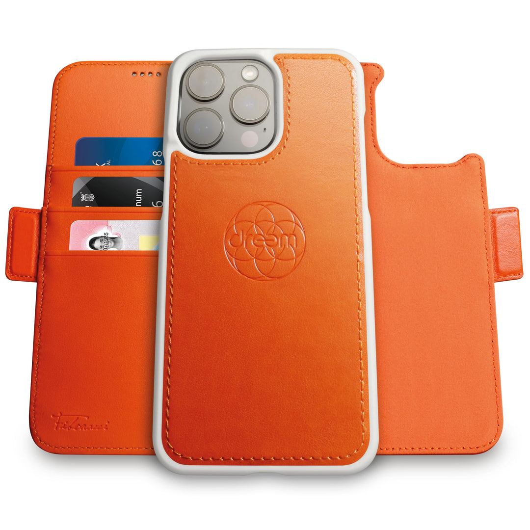 Dreem Fibonacci iPhone 14 Pro Max Brieftaschen-Etui / 2-in-1 stossfestes Etui und abnehmbares Folio