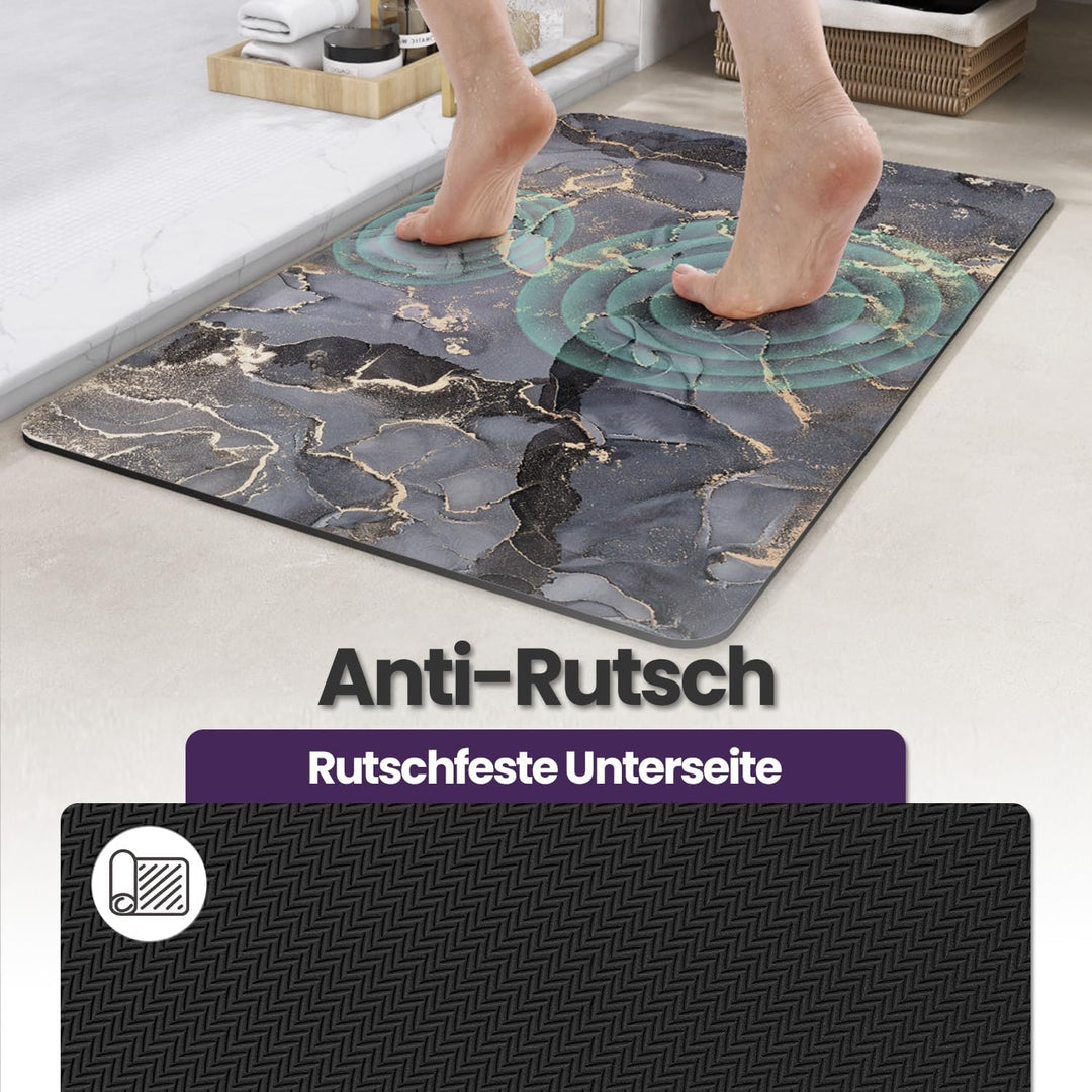 DEXI Badematte rutschfest 40 x 60 cm, Super Absorbierende Badezimmerteppich, schnelltrocknende Badvo