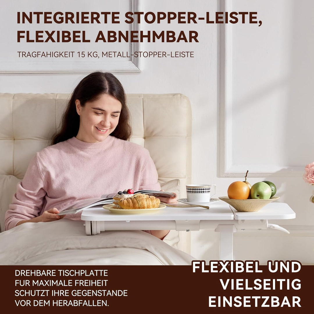 MUSSO AnyDesk-D5 Mobiler Steh-Sitz-Schreibtisch, höhenverstellbar 68-108cm, Laptoptisch mit Gasdruck