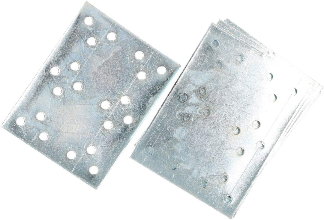 KOTARBAU Lochplatten 100 x 76 mm Verzinkt Silber Flachverbinder Holzverbinder Innen – Aussenbereich