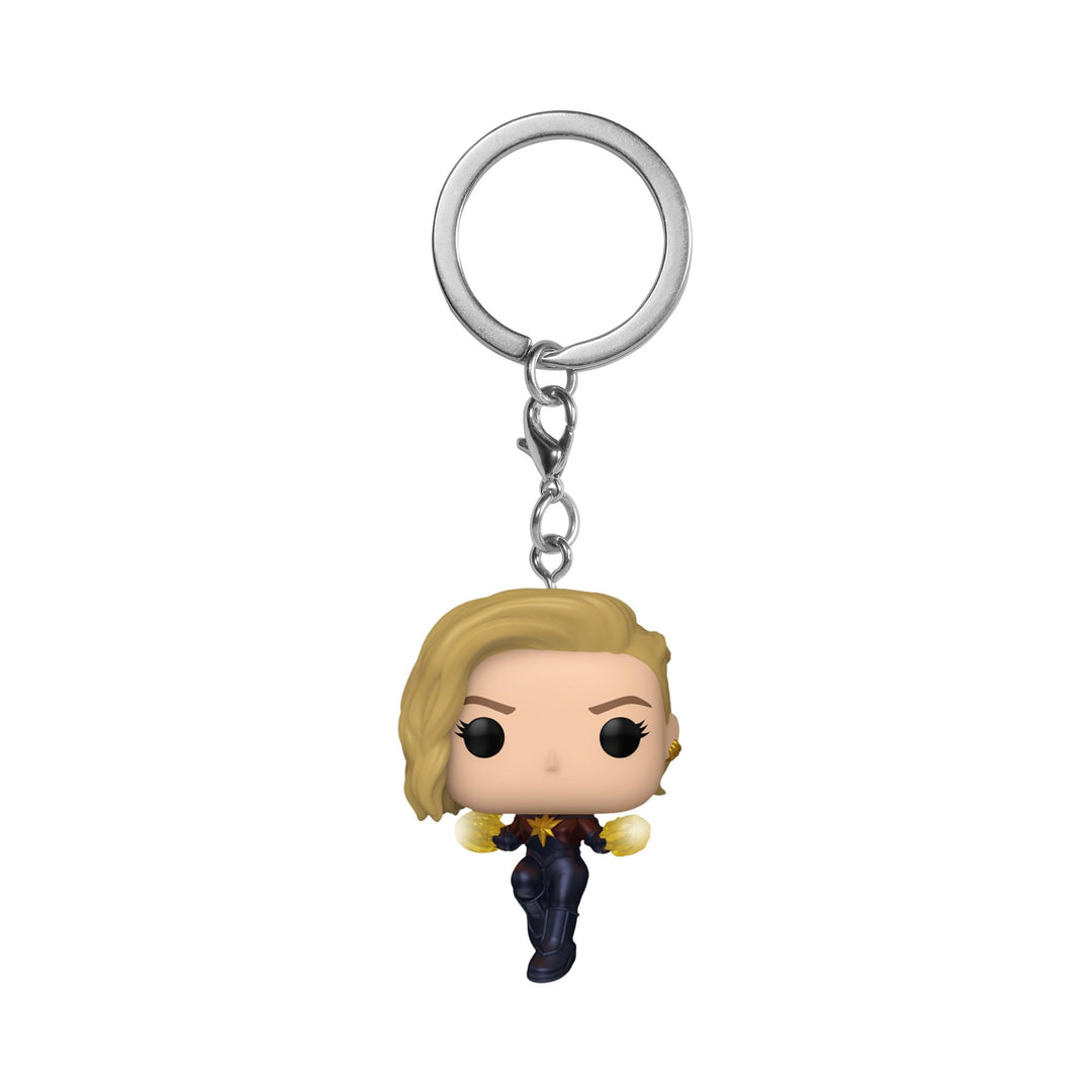 Funko Pop! Keychain: The Marvels - Captain Marvel - Neuartiger Schlüsselanhänger - Vinyl-Minifigur Z