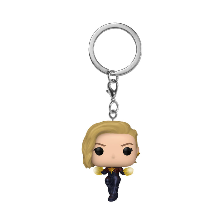 Funko Pop! Keychain: The Marvels - Captain Marvel - Neuartiger Schlüsselanhänger - Vinyl-Minifigur Z