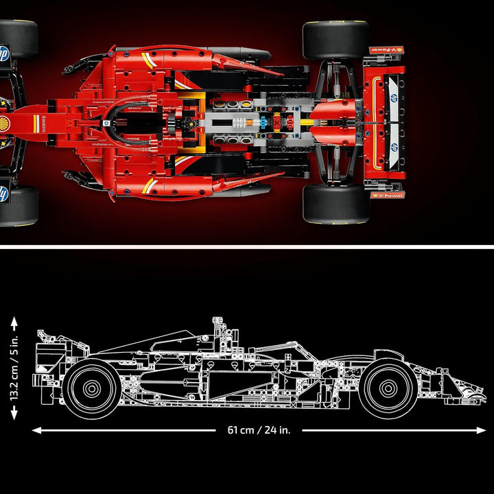 LEGO Technic Ferrari SF-24 F1 Rennauto - Modellauto für Erwachsene - Formel 1 Set zum Sammeln - V6-M