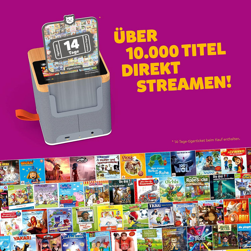tigermedia tigerbox Startpaket grau Hörbox Audioplayer Kinder Hörspiel Hörbuch Lied für Kinderbeschä