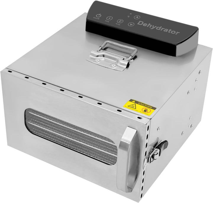 Dörrautomat Edelstahl Lebensmittel 6 Etagen Dörrgerät LCD Timer Obsttrockner, Fleisch Küche Gemüse D
