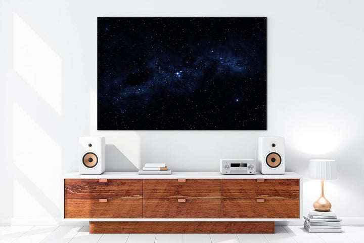deyoli Dark Himmel voller Sterne Format: 80x60 als Leinwandbild, Motiv fertig gerahmt auf Echtholzra