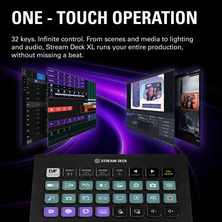 Elgato Stream Deck XL – erweiterter Studio-Controller, 32 Tasten, auslösen von Aktion in Apps und So