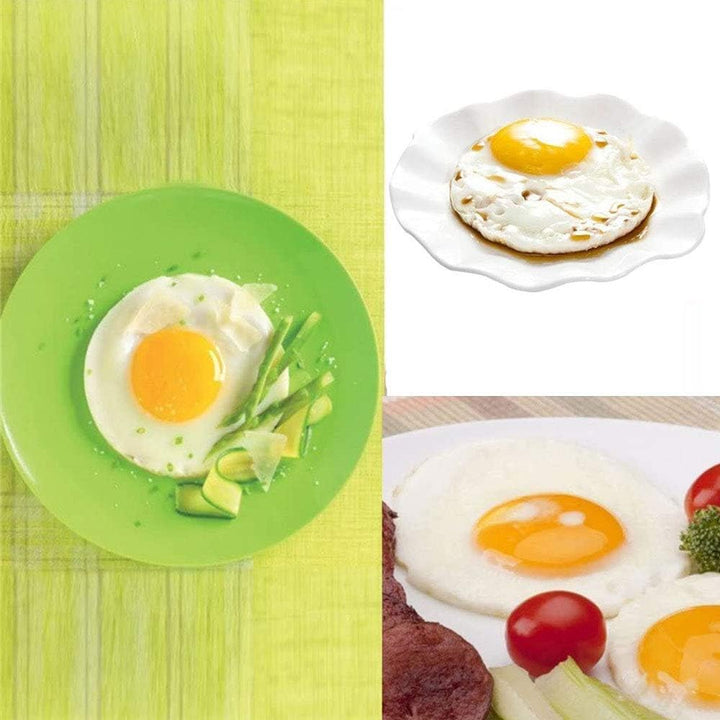 4 Stück Silikon Eierringe, Antihaft-Spiegeleierringe Kochringe Pfannkuchenform mit Griff zum Kochen